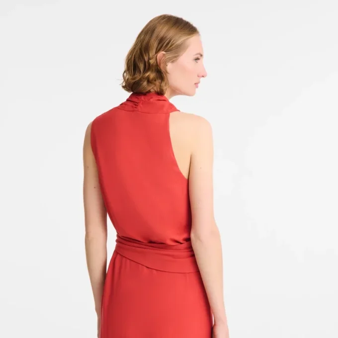 Rot – Gabardine-Kleid