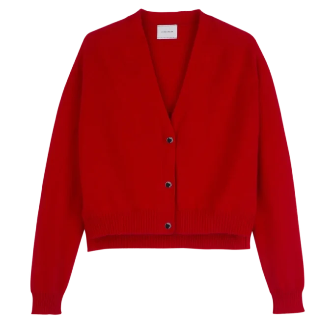 Rot – Strickjacke