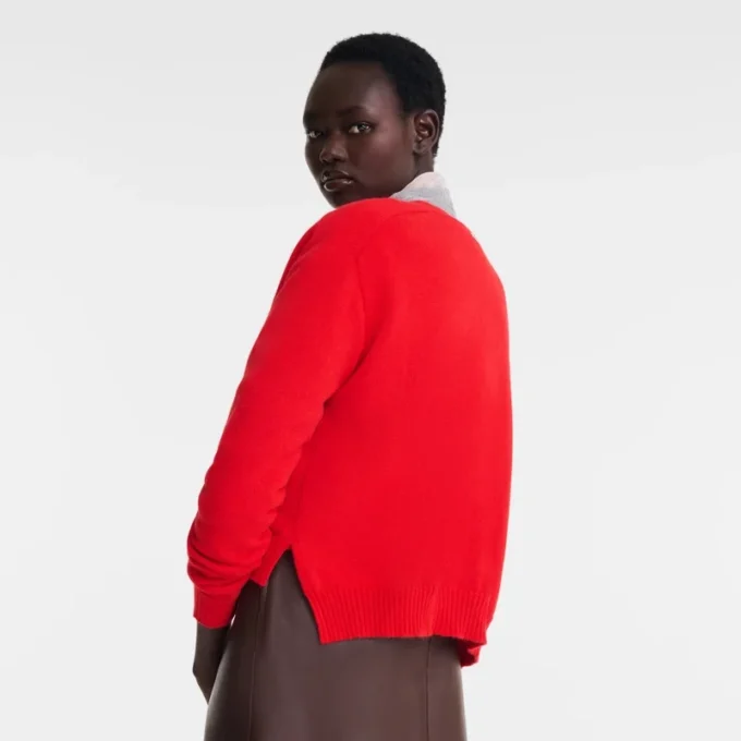 Rot – Strickjacke