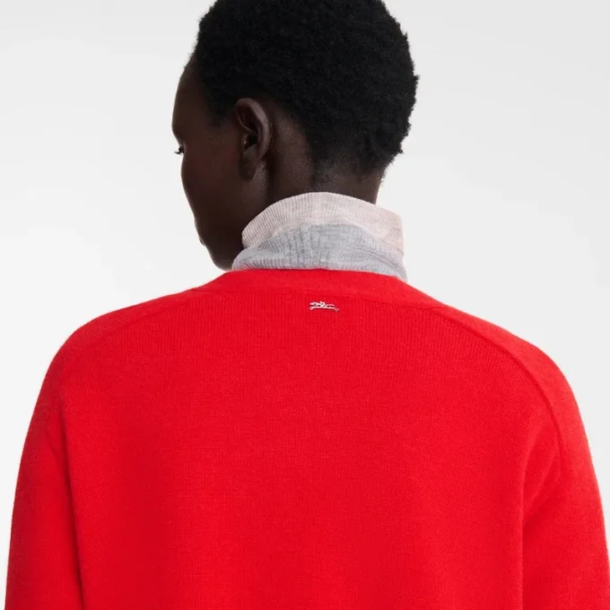 Rot – Strickjacke