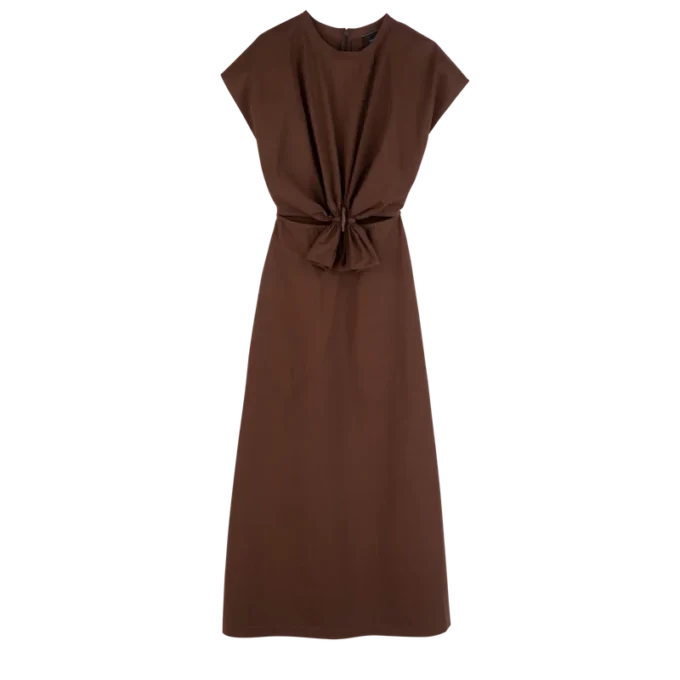 Schokoladenbraun – Popeline-Kleid