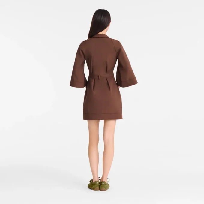 Schokoladenbraun – Popeline-Kleid
