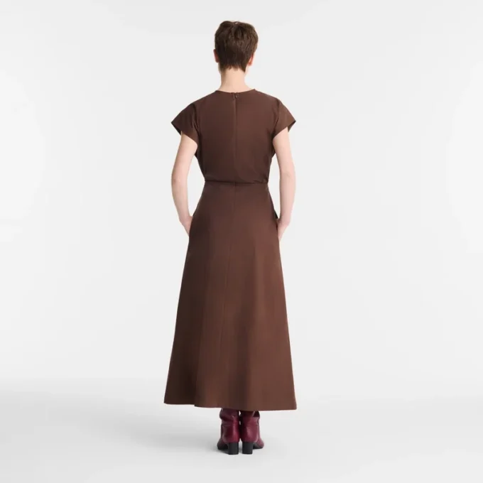 Schokoladenbraun – Popeline-Kleid