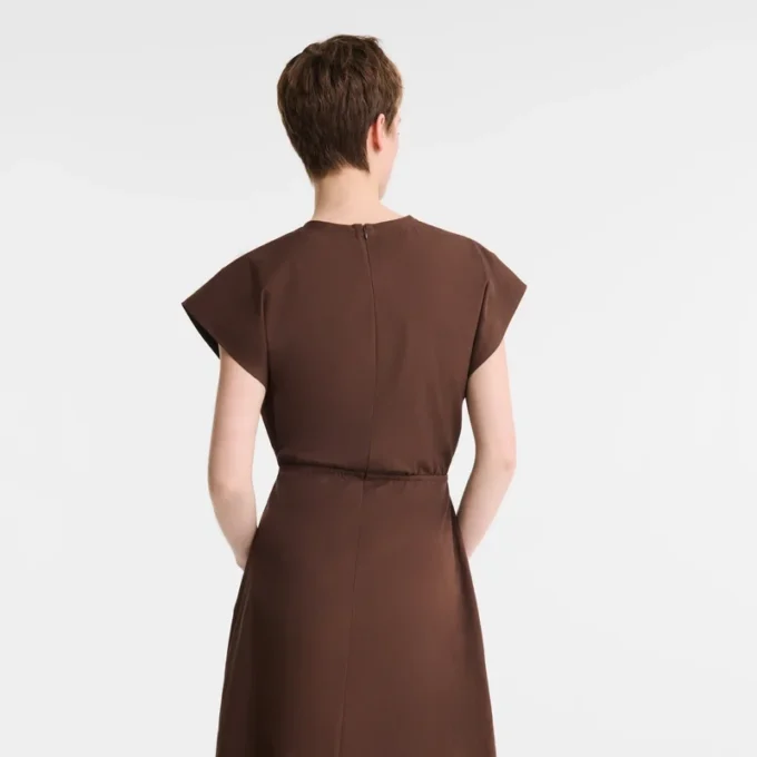 Schokoladenbraun – Popeline-Kleid