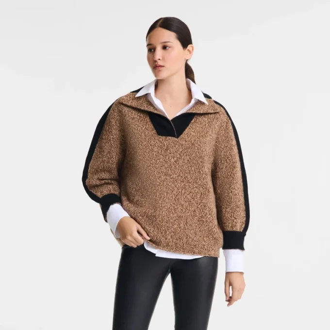 Schokoladenbraun – Strickpullover