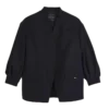 Schwarz – Crêpe-Jacke