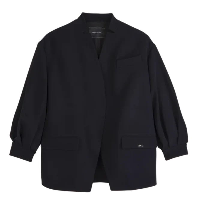 Schwarz – Crêpe-Jacke