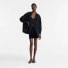 Schwarz – Crêpe-Jacke