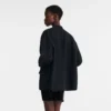 Schwarz – Crêpe-Jacke