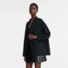 Schwarz – Crêpe-Jacke