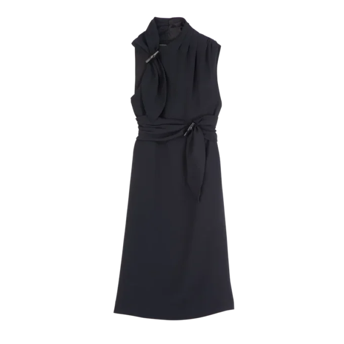 Schwarz – Fließendes Kreppkleid