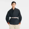 Schwarz – Kimonojacke aus technischem Taft