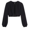 Schwarz – Krepp-Oberteil