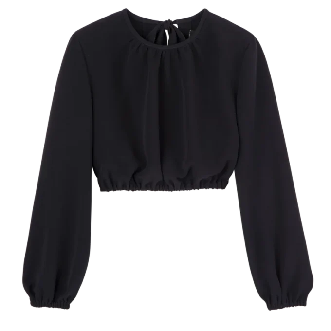 Schwarz – Krepp-Oberteil