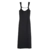 Schwarz – Langes Kleid aus Krepp