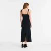 Schwarz – Langes Kleid aus Krepp