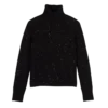 Schwarz – Strickpullover mit hohem Kragen