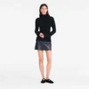 Schwarz – Strickpullover mit hohem Kragen
