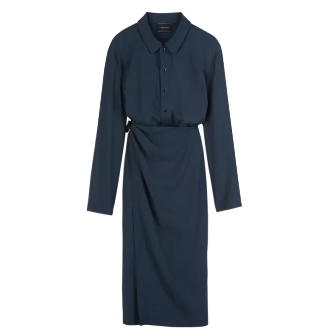 Tintenblau – Kreppkleid