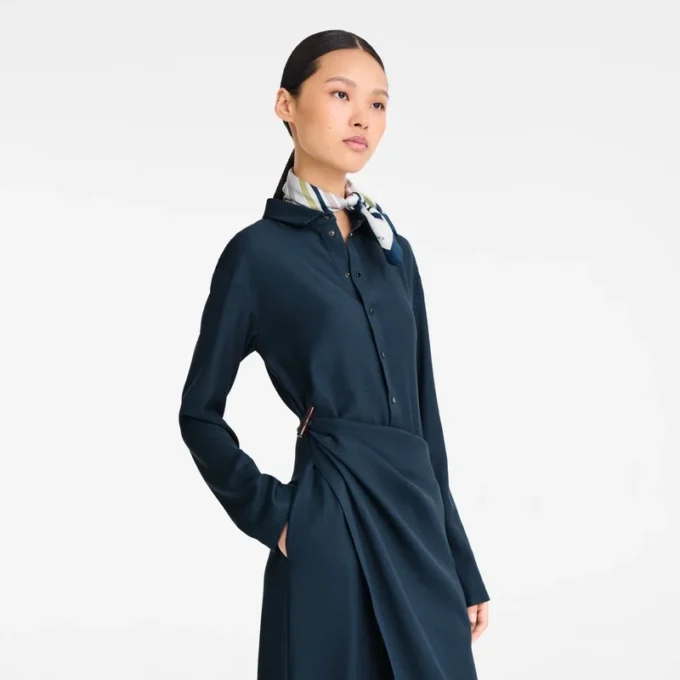 Tintenblau – Kreppkleid
