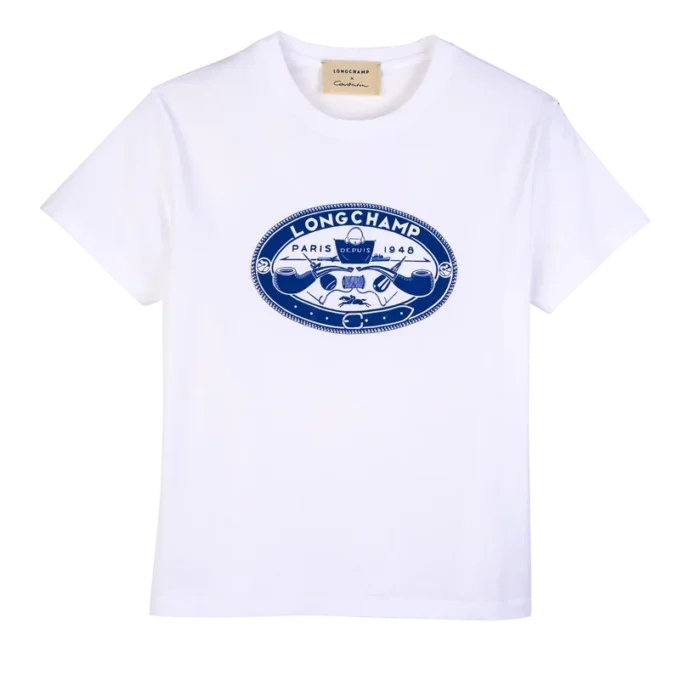 Weiß – Bedrucktes Jersey-T-Shirt