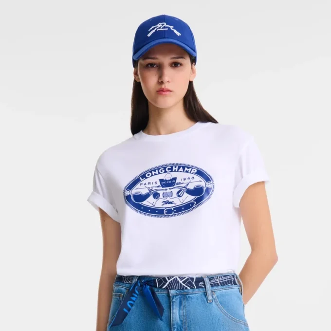 Weiß – Bedrucktes Jersey-T-Shirt