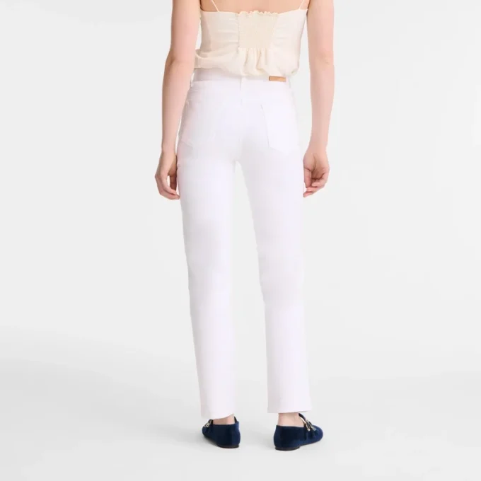 Weiß – Gabardine-Hose