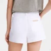 Weiß – Gabardine-Shorts